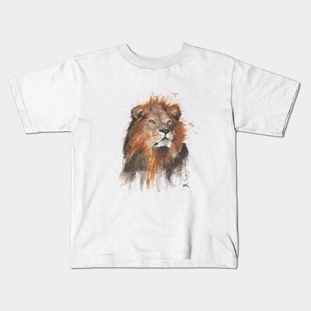 Lion Kids T-Shirt by Andraws Art